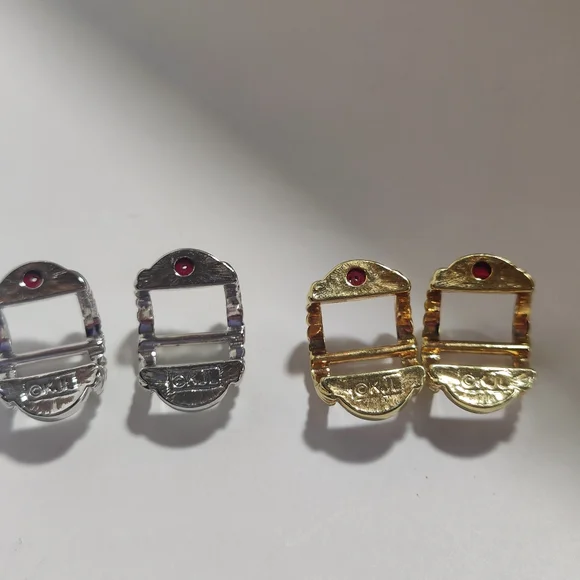 Vintage Kenneth Jay Lane KJL Convertible Hoop Earrings Braided Jacket - Picture 5 of 6